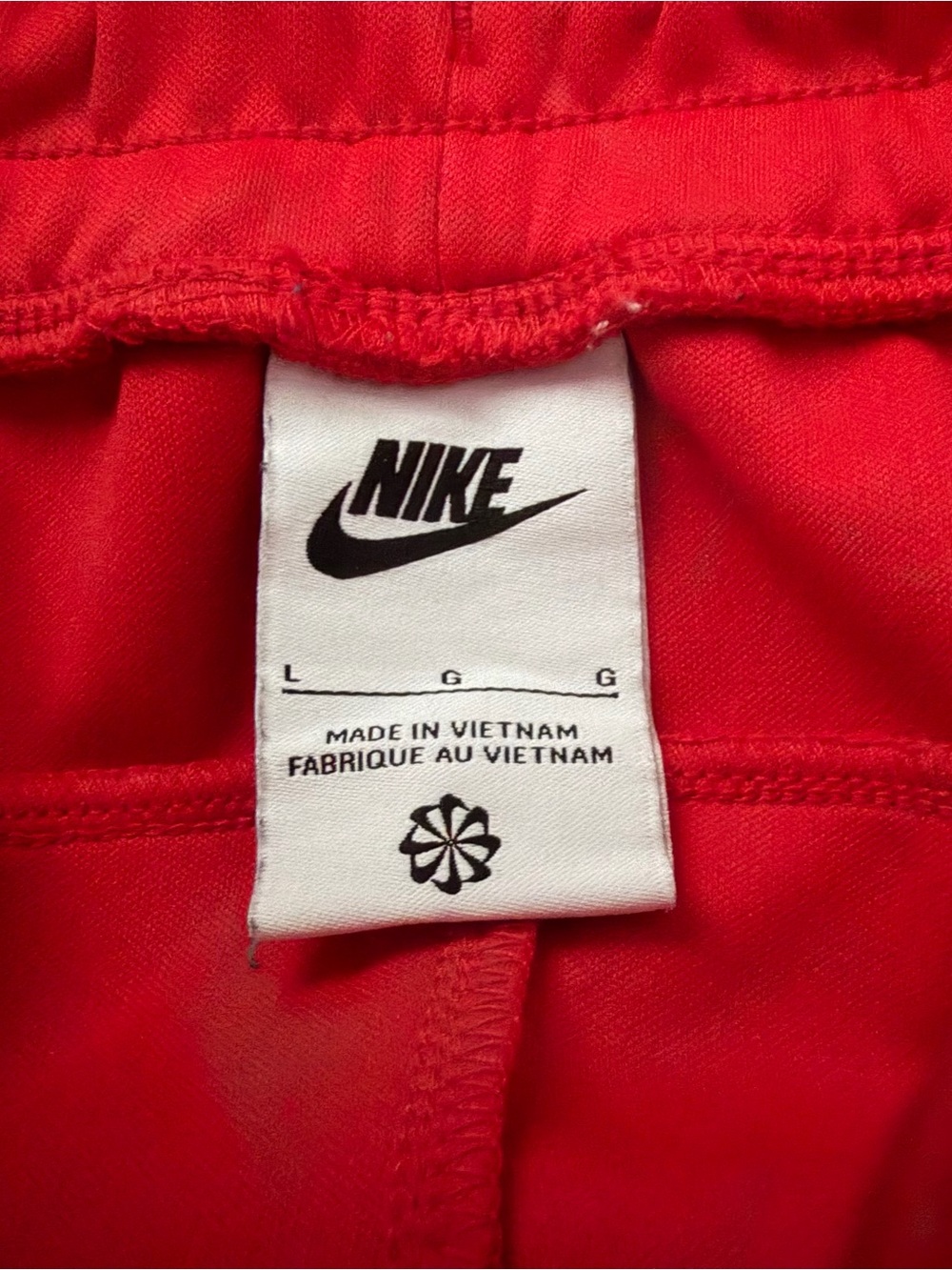 Nike Bright Red woman Joggers sweatpants L sporty casual school longwear - Picture 10 of 10